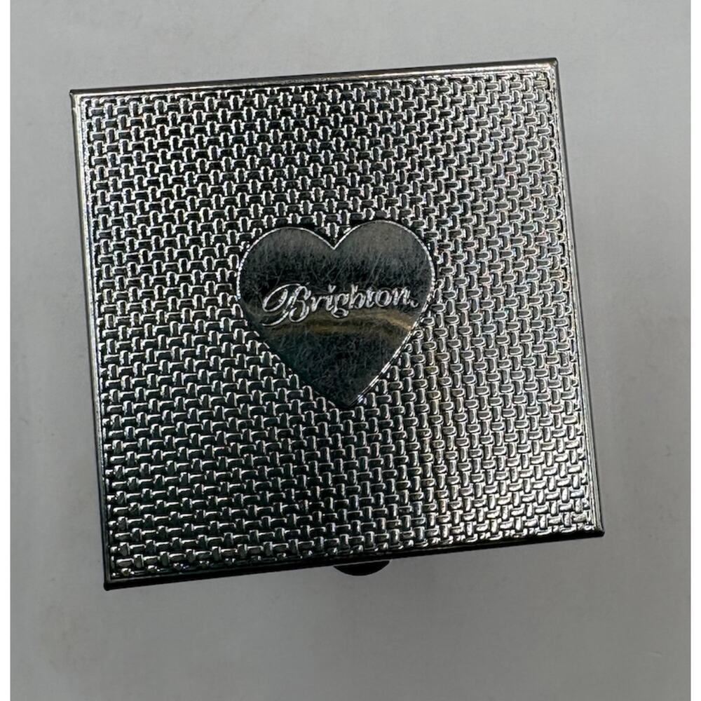 Brighton Mother of Pearl Crystal Mirrored Pill Trinket Jewelry Box - Picture 4 of 4